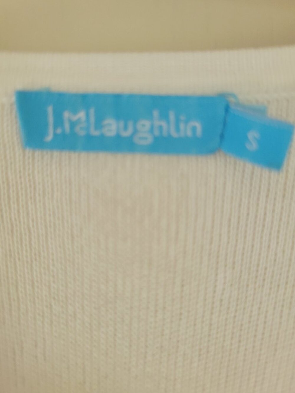 J. McLaughlin Cotton Fringe Open Front Cardigan Ivory White Coastal Quiet Luxury - Picture 7 of 13